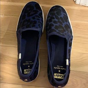 Keds x kate spade fur sneakers
